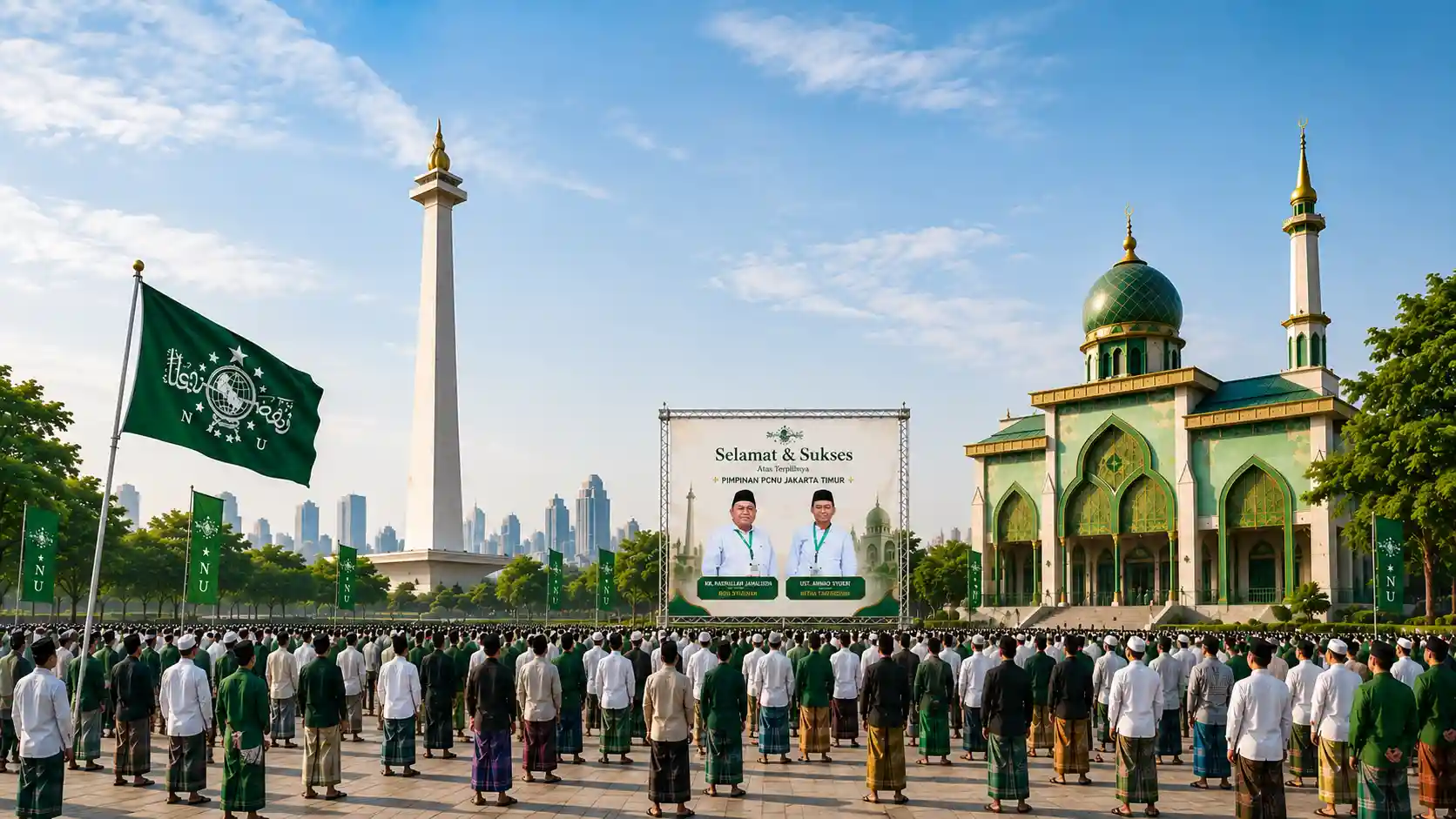 Kebersamaan pengurus dan warga PCNU Pengurus Cabang Kabupaten Pamekasan